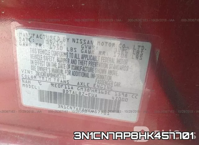 3N1CN7AP8HK457701 фото 10