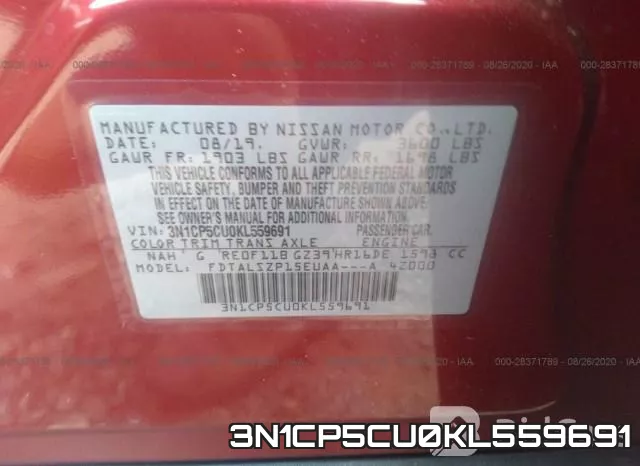 3N1CP5CU0KL559691 фото 10