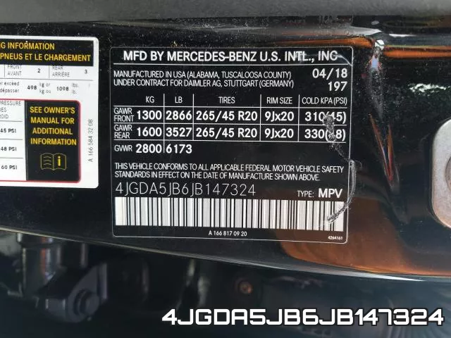 4JGDA5JB6JB147324 фото 2
