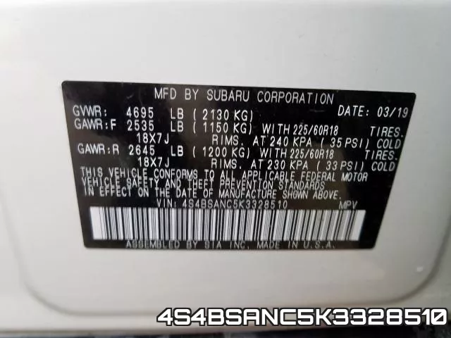 4S4BSANC5K3328510 фото 2