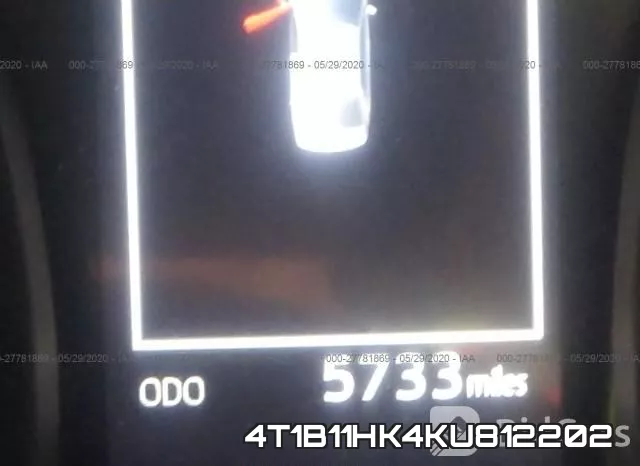 4T1B11HK4KU812202 фото 8