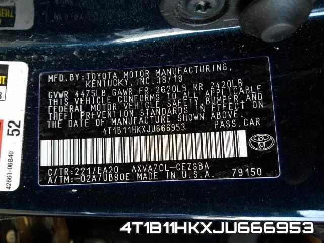 4T1B11HKXJU666953 фото 2