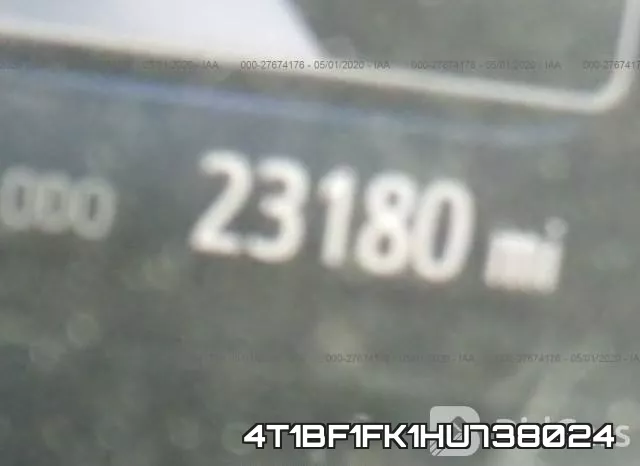 4T1BF1FK1HU738024 фото 8