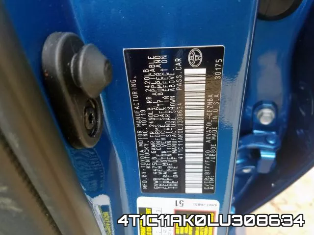 4T1C11AK0LU308634 фото 2