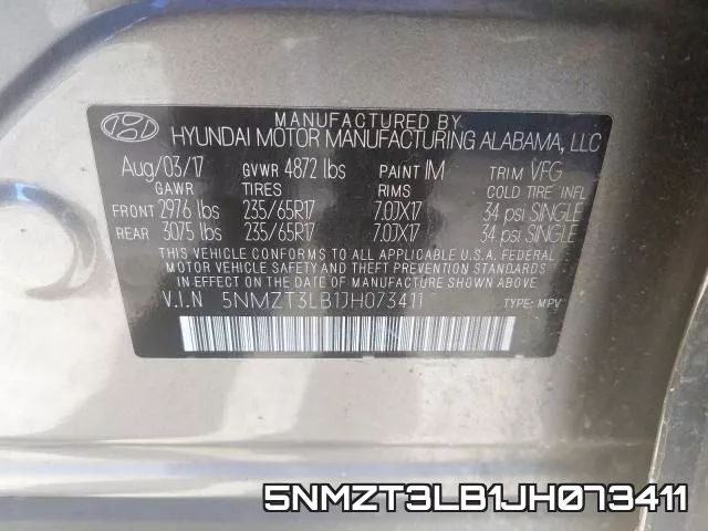 5NMZT3LB1JH073411 фото 2