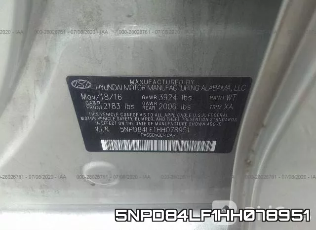 5NPD84LF1HH078951 фото 9