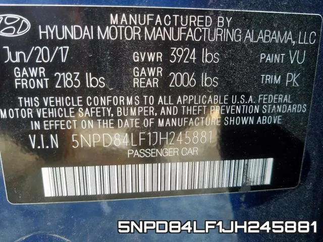 5NPD84LF1JH245881 фото 2