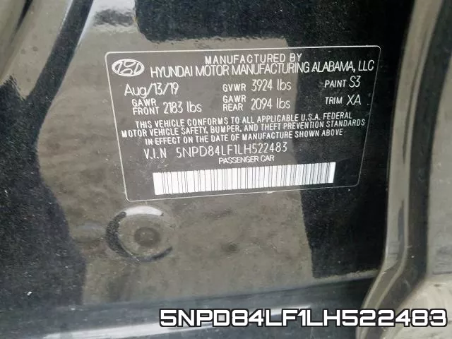 5NPD84LF1LH522483 фото 2