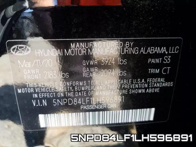 5NPD84LF1LH596891 фото 2
