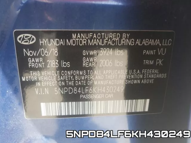 5NPD84LF6KH430249 фото 2
