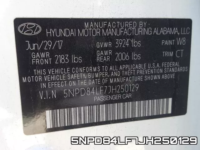 5NPD84LF7JH250129 фото 2