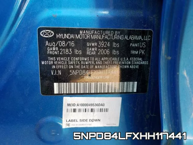 5NPD84LFXHH117441 фото 2