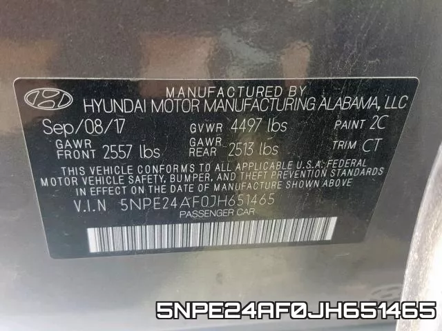 5NPE24AF0JH651465 фото 2