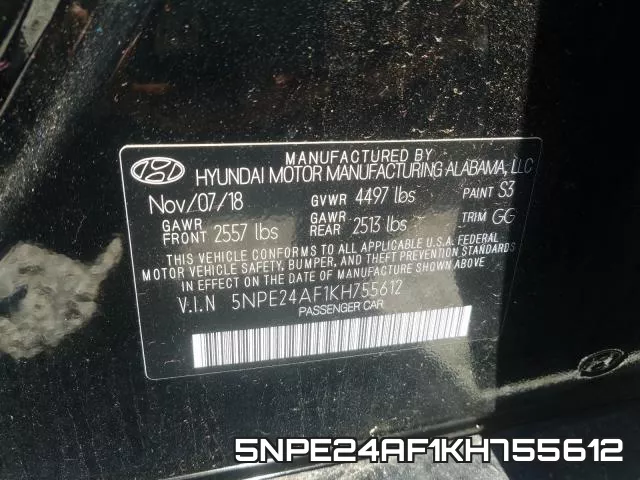 5NPE24AF1KH755612 фото 2