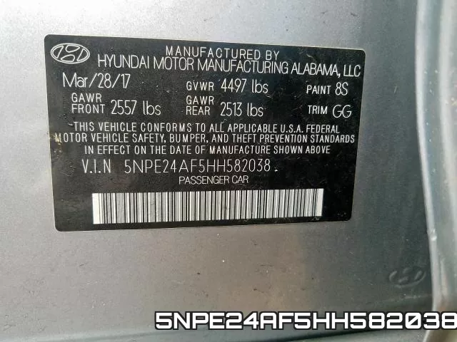 5NPE24AF5HH582038 фото 2