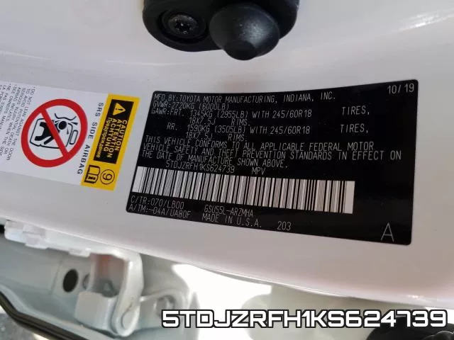 5TDJZRFH1KS624739 фото 2
