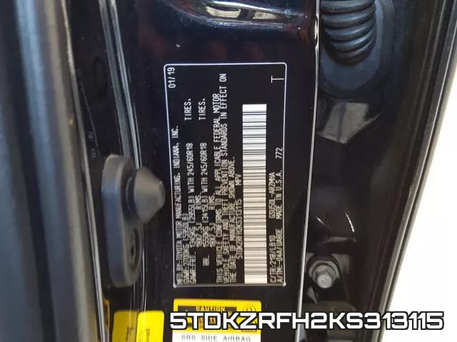5TDKZRFH2KS313115 фото 2