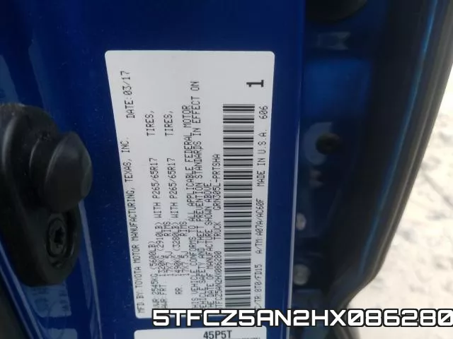 5TFCZ5AN2HX086280 фото 2