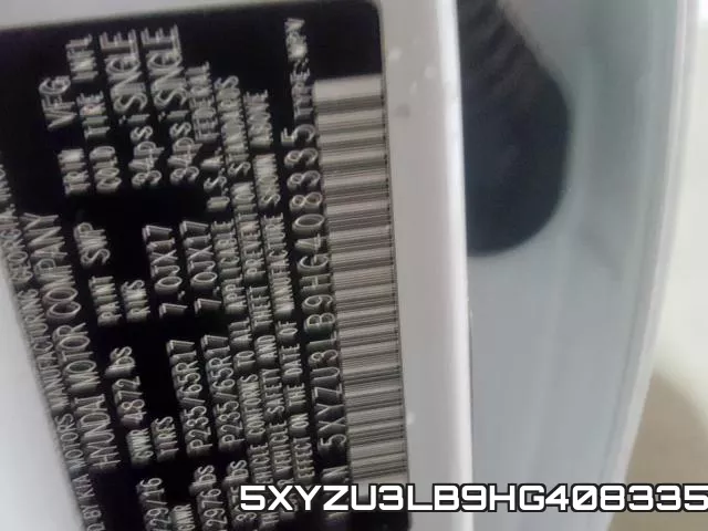 5XYZU3LB9HG408335 фото 2