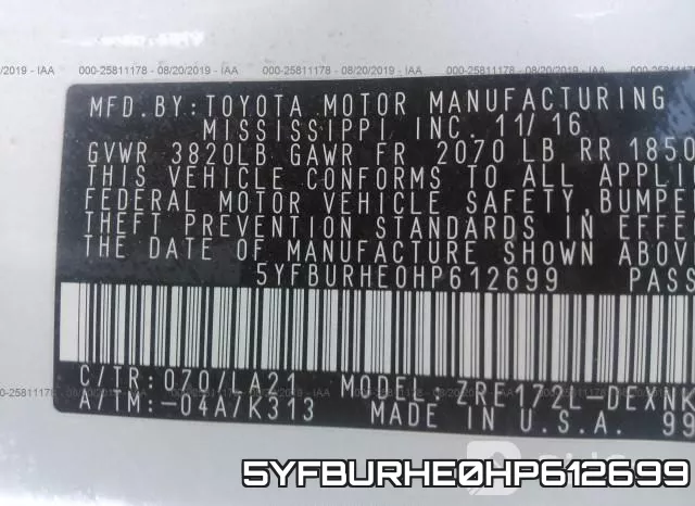 5YFBURHE0HP612699 фото 10