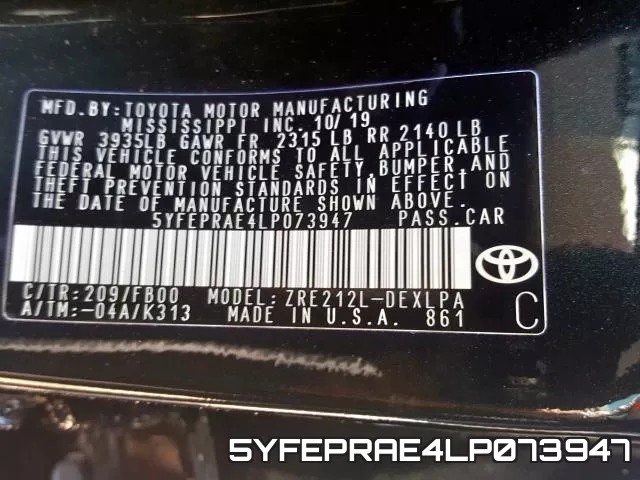 5YFEPRAE4LP073947 фото 2