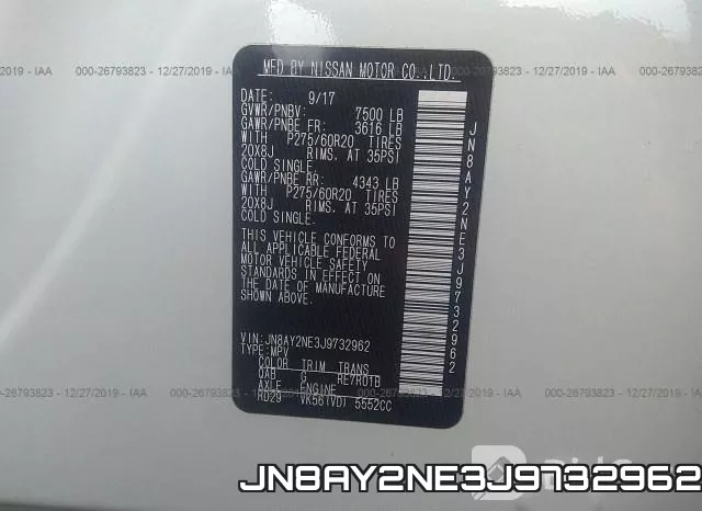 JN8AY2NE3J9732962 фото 9