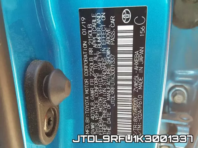 JTDL9RFU1K3001337 фото 2