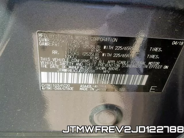 JTMWFREV2JD122788 фото 2