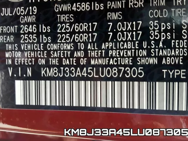 KM8J33A45LU087305 фото 2