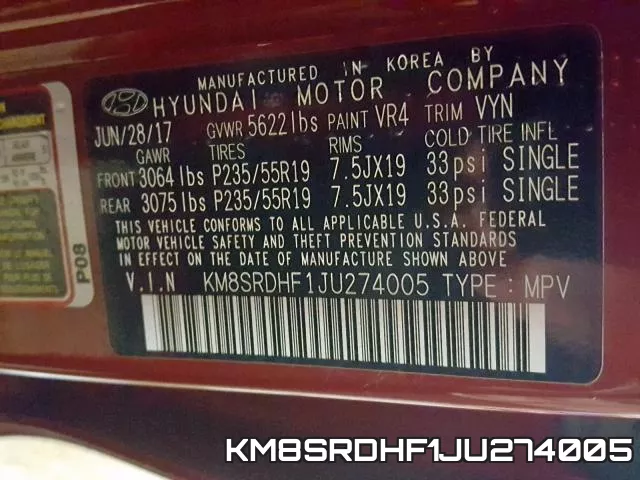 KM8SRDHF1JU274005 фото 2