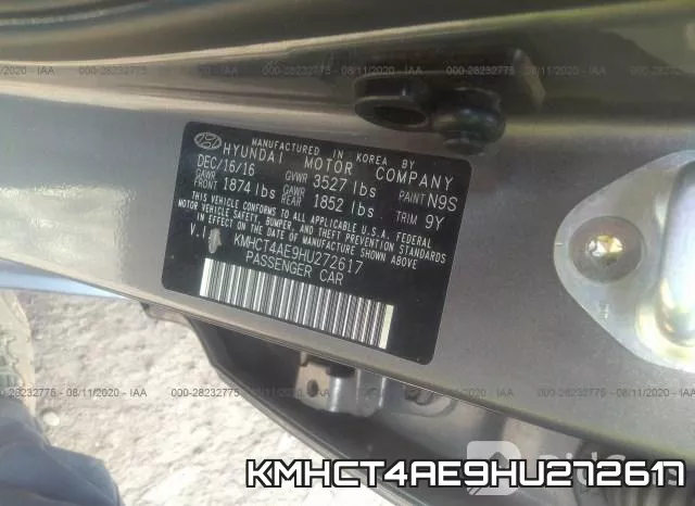 KMHCT4AE9HU272617 фото 10