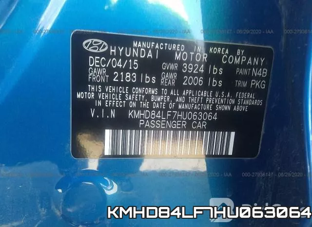 KMHD84LF7HU063064 фото 10