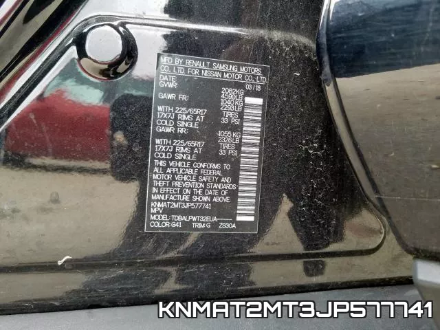 KNMAT2MT3JP577741 фото 2