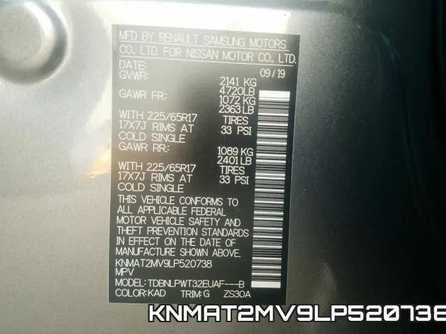 KNMAT2MV9LP520738 фото 2