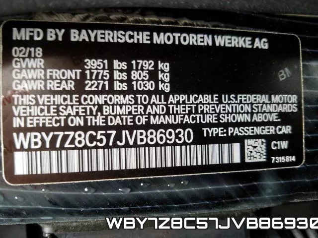 WBY7Z8C57JVB86930 фото 2
