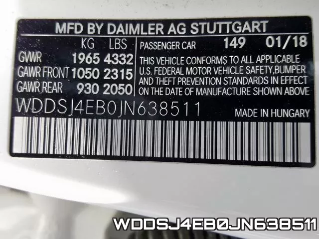 WDDSJ4EB0JN638511 фото 2