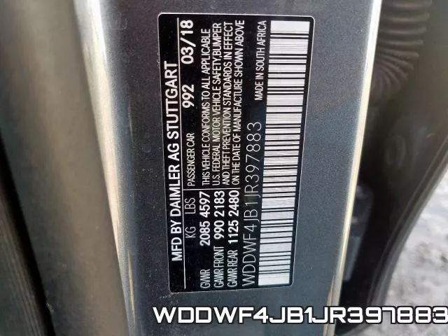 WDDWF4JB1JR397883 фото 2
