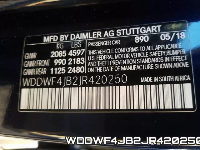 WDDWF4JB2JR420250 фото 2