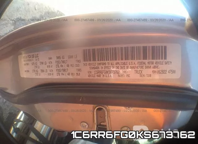 1C6RR6FG0KS673762 фото 10