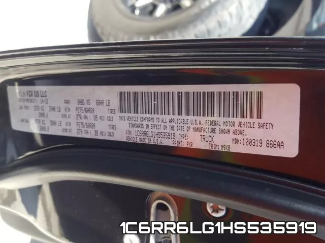 1C6RR6LG1HS535919 фото 2