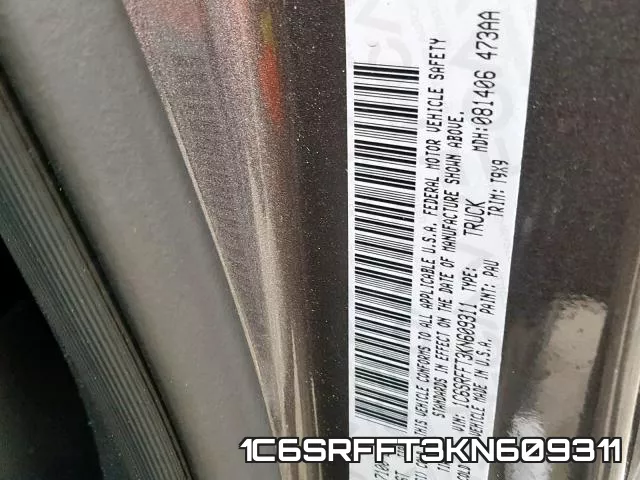 1C6SRFFT3KN609311 фото 2