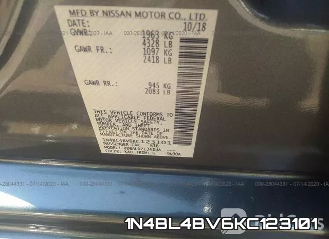 1N4BL4BV6KC123101 фото 10