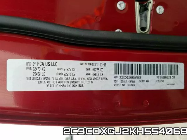2C3CDXGJ2KH554068 фото 2