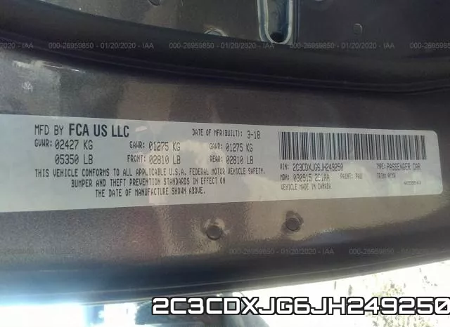 2C3CDXJG6JH249250 фото 10
