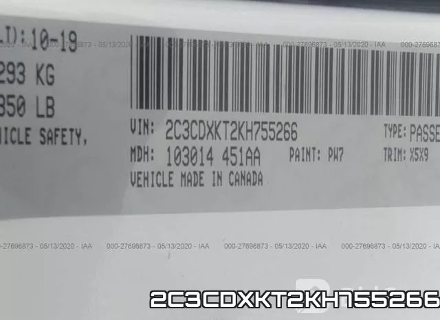 2C3CDXKT2KH755266 фото 10