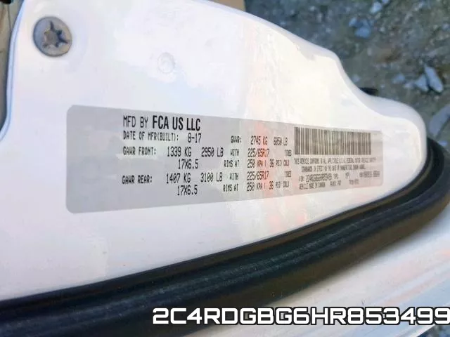 2C4RDGBG6HR853499 фото 2