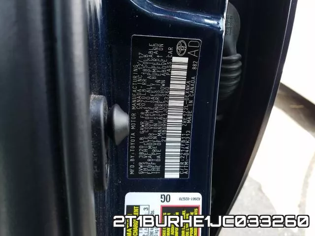 2T1BURHE1JC033260 фото 2