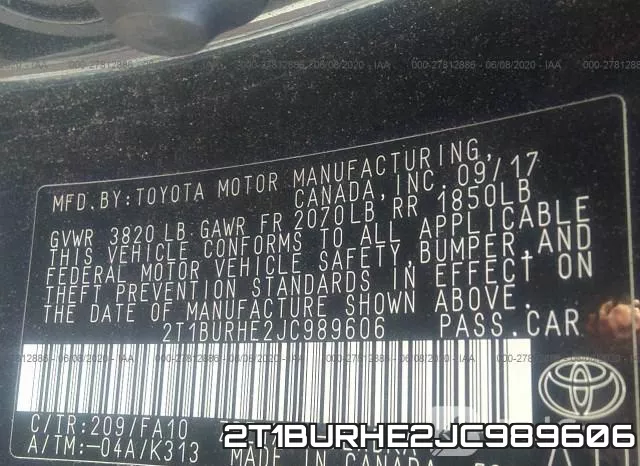 2T1BURHE2JC989606 фото 10