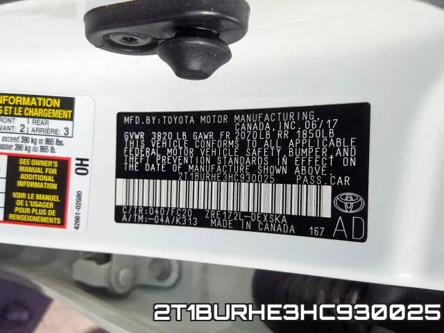2T1BURHE3HC930025 фото 2