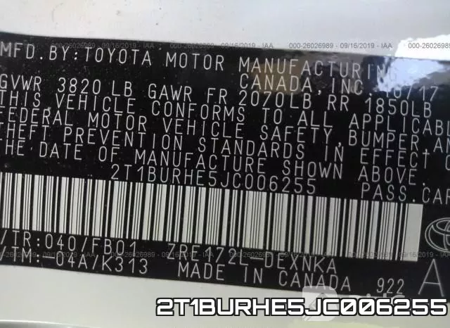 2T1BURHE5JC006255 фото 10
